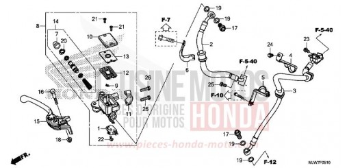FRONT BRAKE MASTER CYLINDER (CB500FA) CB500FAJ de 2018